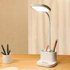 Lampka biurkowa 3w1 piórnik ładowarka telefonu USB lamka szkolna lampa LED ściemniana akumulatorowa 40 cm organizer na