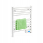 GRZEJNIK ELEKTRYCZNY ŁAZIENKOWY EcoRafa 300W DRABINKA TERMOSTAT SUSZARKA 531 mm 605 mm grzewcza biały