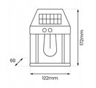 LAMPA SOLARNA KINKIET ŻARÓWKA LED ELEWACYJNA OGRODOWA ZEWNĘTRZNA MOCNA z czujnikiem ruchu, regulowana jasność, do