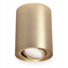 Oprawa Halogenowa Natynkowa Lampa Sufitowa TUBA SPOT LED Ruchoma Okrągła oczko GU10 580 lm złote do oświetlenia