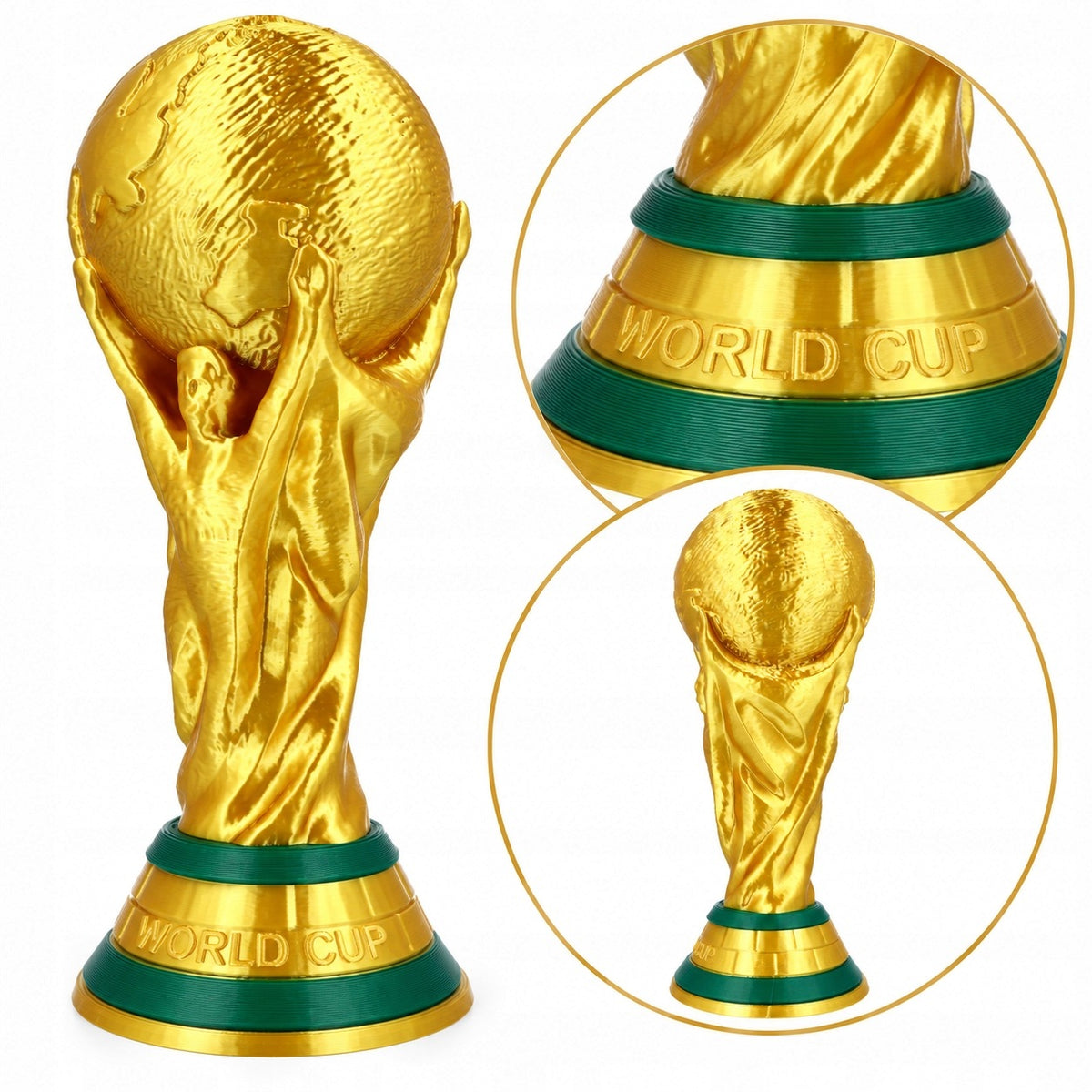 PUCHAR PIŁKARSKI MISTRZOSTW ŚWIATA w piłce nożnej MUNDIAL - 25CM PREZENT trofeum dla kibica, nagroda dla zawodnika
