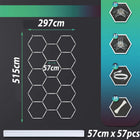 Lampa LED hexagon 14szt Panel Oświetlenie Warsztat Garaż Dom 515x 297 6500K plafon sufitowy, zimna biel, zintegrowane