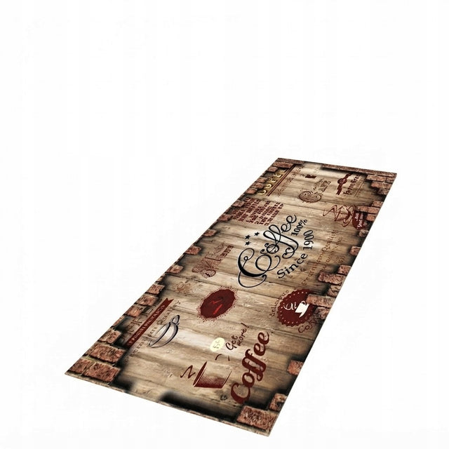 Chodnik mata podłogowa dywan do kuchni antypoślizg since 1900 retro 60x180 wykładzina z poliestru, grubość 4 mm, wielokolorowa