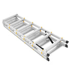 Drabina aluminiowa domowa dwustronna składana higher 2x6 stopni taboret schodki, podest roboczy, nośność 125 kg