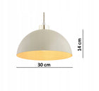 Lampa Wisząca Zwis Plafon Żyrandol Ecru Beżowa Kaszmir Moon Led oprawa sufitowa metalowa E27 1-punktowa klosz 18 cm do