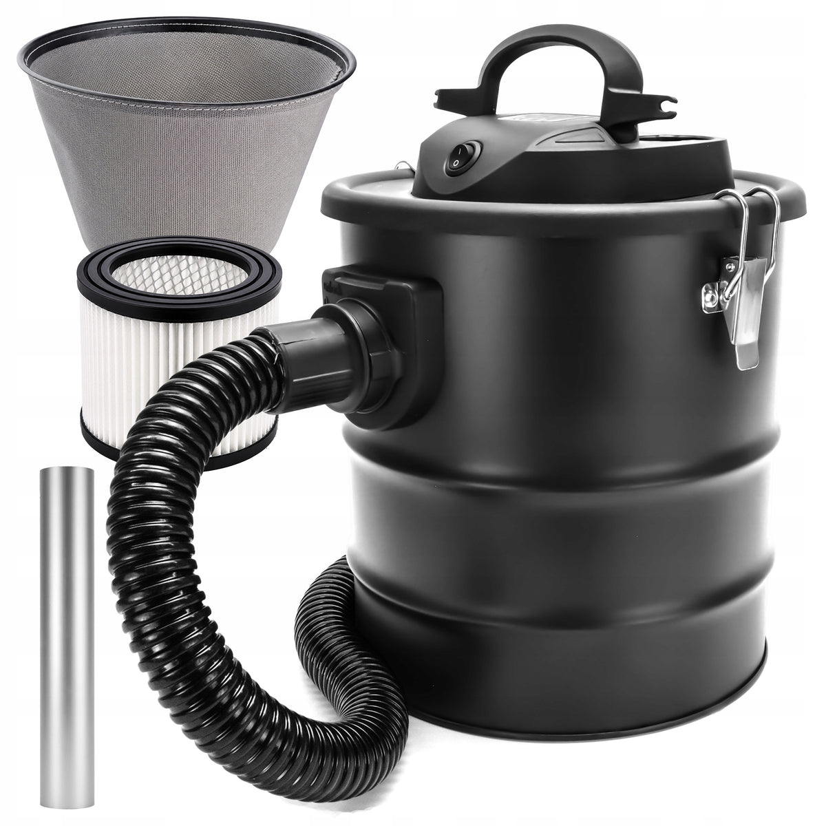 Odkurzacz do popiołu kominka pieca gruzu sadzy separator kominkowy mocny odciąg pyłu, zbiornik 15 l, moc 1200 w