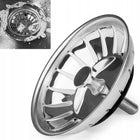 Sitko do zlewozmywaka zlewu korek syfon srebrny automatyczny metalowy koszyczek odpływowy 81 mm filtr kuchenny