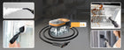 Myjka parowa parownica do sprzątania 2500W 1600ml 3BAR do domu okien FUG mop parowy, czyścik, akcesoria, rękawiczki