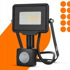 Halogen LED Naświetlacz z Czujnikiem Ruchu Zmierzchu 20W IP65 lampa PIR reflektor do ogrodu, 1600 lm, 4500 K, światło