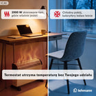 GRZEJNIK ELEKTRYCZNY ENERGOOSZCZĘDNY KONWEKTOROWY FARELKA TERMOSTAT 2000W 135 mm 400 mm grzewcza biały