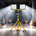 Halogen LED 2x100W naświetlacz budowlany lampa robocza na statywie IP66 reflektor warsztatowy, oświetlenie placu
