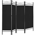 Metalowy czarny parawan ścianka zasłona przegroda do pokoju, 163 x 180 cm