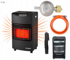 Piecyk gazowy na butle gaz grzejnik reduktor wąż składany 4,2kw CE 420 mm 730 mm grzewcza czarny