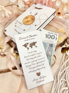 Pudełko na pieniądze ślub prezent pamiątka kartka wesele grawer złoty personalizowana koperta na gotówkę, na rocznicę