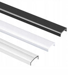 Profil do taśmy LED Czarny Aluminiowy Nawierzchniowy Szeroki 20mm 2m 2taśmy listwa montażowa, kanał oświetleniowy