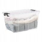 Pojemnik z pokrywą do przechowywania home BOX 15l uniwersalny organizer bezbarwna plastikowa kuweta na drobiazgi i