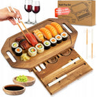 MASZYNKA DO ROBIENIA SUSHI Z TACA SUSHI ROLKA MATA PRASKA ZESTAW forma do maki, przyrząd do zwijania ryżu, wielorazowy