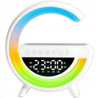 LAMPKA NOCNA LED RGB GŁOŚNIK BLUETOOTH ŁADOWARKA INDUKCYJNA ZEGAR BUDZIK lampa stołowa, oświetlenie dekoracyjne, do