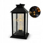 Duży znicz lampion z krzyżem dla mamy babci świecący krzyż na grób 29cm led