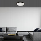 LAMPA LED SUFITOWA PLAFON ŁAZIENKOWY CZARNY NOWOCZESNY ELEGANCKI oprawa metalowa 1 punkt światła 15 W wysokość 6 cm