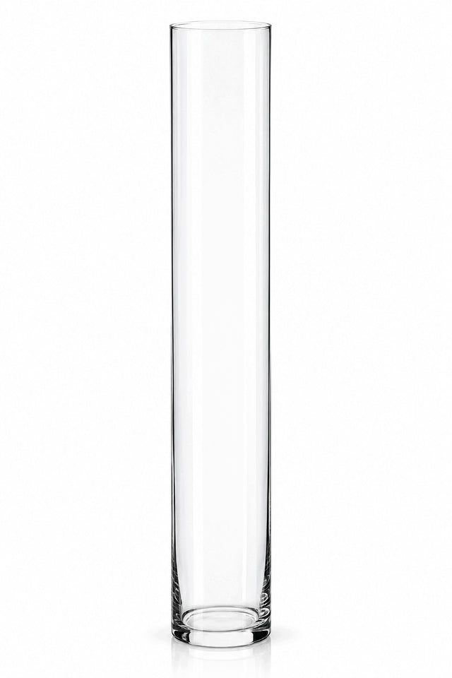 Wazon szklany cylinder 60 cm fi 10 cm tuba wysoki Ciciop Glass na kwiaty cięte, przezroczysty pojemnik dekoracyjny
