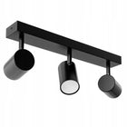 Oprawa Halogenowa 3X GU10 Lampa Sufitowa Natynkowa Ruchoma SPOT Kinkiet plafon prostokątny czarny 38 cm do pokoju
