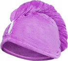 Ręcznik turban na głowę mokre włosy AQUA SPEED Head Towel 09 osuszacz głowy z mikrofibry, fioletowy, 25 x 65 cm
