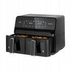 Frytkownica beztłuszczowa XXL 8l 2700W dwukomorowa Teesa AIR fryer dual POT czarny