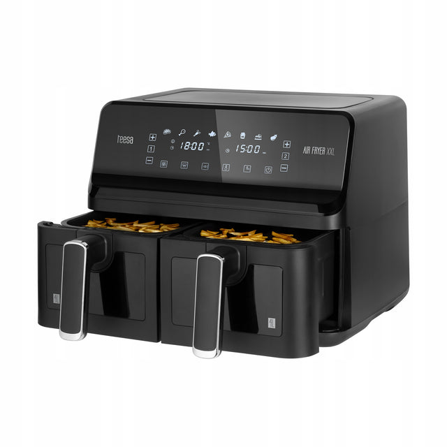 Frytkownica beztłuszczowa XXL 8l 2700W dwukomorowa Teesa AIR fryer dual POT czarny
