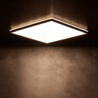 Miledo plafon led azpo LED 22W CCT B-L czarna, zmienna barwa światła lampa sufitowa kwadratowa 42x22,5 cm z wbudowanym