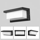 Kinkiet zewnętrzny wodoodporny lampa elewacyjna z czujnik ruchu do ogrodów oprawa LED 18 w z aluminium, czarna