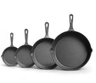 Zestaw PATELNI 4x PATELNIA Ciężka ŻELIWNA 30, 25, 20, 16 cm. INDUKCJA GAZ do smażenia, na kuchenkę ceramiczną i