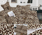 Pościel 160x200 100% bawełna beżowa w brązową panterkę cętki leopard zestaw 3-częściowy, poszewki 70x80, zapięcie na
