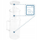 Szklany dzbanek wessper D2 borosilicate aquaclassic 3l + 6x Filtr Wkład dzbanek filtrujący biały