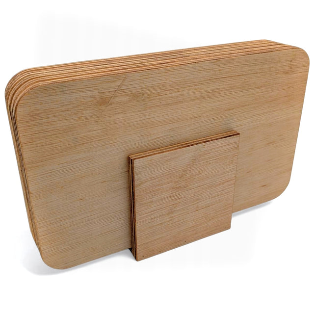 Drewniane deski kuchenne do krojenia zestaw desek 5 szt + drewniany stojak warzyw, owoców, mięsa, pieczywa, uniwersalne 23 × 14 cm