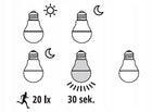 3x Żarówka LED 9W Czujnik Ruchu Zmierzchu 4000K Neutralna źródło światła E27, tradycyjny kształt, do lamp i opraw