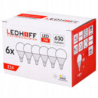 Żarówka LED E14 neutralna biała barwa 4000K 7W = 60W 630lm żarówki x6szt. kuliste źródło światła do lampy, kinkietu i