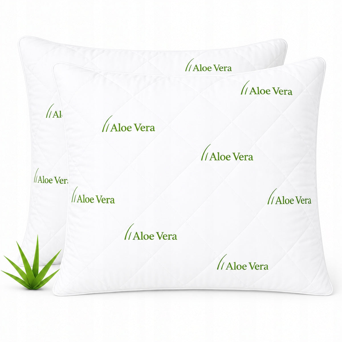 Poduszka aloes antyalergiczna 2pack 70x80 jakość premium śpij dobrze polska jaśki do spania, wypełnienie z poliestru