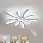 Lampa Sufitowa Plafon LED Żyrandol z Pilotem Loft Biały Nowoczesny 48W oprawa wisząca 5-punktowa aluminiowa 70 cm