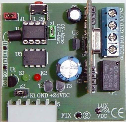 Radio odbiornik faac FIX LUX 433 do automatyki bram, dwukanałowy, częstotliwość 433,92 MHz