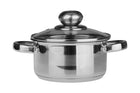 Garnek tradycyjny stalowy z pokrywką 3,0 l Kinghoff indukcja gaz rondel nierdzewny z powłoką nieprzywierającą 20 cm do