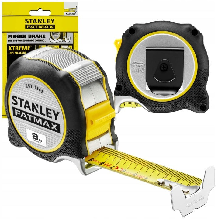 Miara zwijana 8m Stanley FatMax xtreme FMHT38217-0 taśma miernicza, metrówka, miarka budowlana, do pomiarów