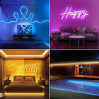 5m Muzyczny neon flex Led rgbic 5V DC Aplikacja Bluetooth taśma dekoracyjna do pokoju, wąż świetlny, synchronizacja z