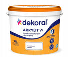 Dekoral Farba lateksowa Akrylit w biała 10l emulsja do malowania ścian, matowe wykończenie, wydajność 14 m²/l