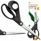 FISKARS FUNCTIONAL FORM NOŻYCZKI UNIWERSALNE KRAWIECKIE 25CM OSTRE PORZĄDNE nożyce kuchenne do tkanin czarno-zielone