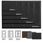 Mata wycieraczka wejściowa pod drzwi antypoślizgowa gumowa do butów 60x80cm czarna z PVC, grubość 8 mm, uniwersalna
