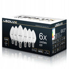 6x Żarówka LED E14 12W =100W SMD 4000K neutralna Premium ledlux nie mruga do lamp stołowych, kinkietów i żyrandoli