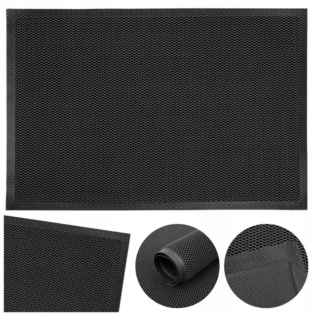 Wycieraczka pod drzwi do butów wejściowa 60X90 CM duża mata na buty szara chodnik PVC 8 mm, przedpokój, wnętrza