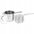 Garnek do frytek szparagów makaronu 3,6l gotowanie na parze sitko indukcja garnek tradycyjny 18 cm 3.6 l stal