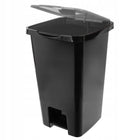 Kosz na śmieci 45l pojemnik odpady do segregacji odpadów śmietnik z pedałem bezdotykowy plastikowy czarny, klapa